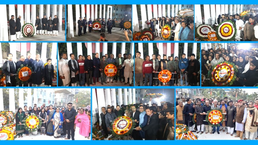 যশোরে ভাষা শহীদদের প্রতি শ্রদ্ধা নিবেদন করেন সর্বস্তরের মানুষ